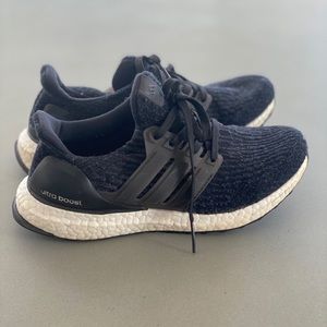 Adidas ultra boosts. Black and white